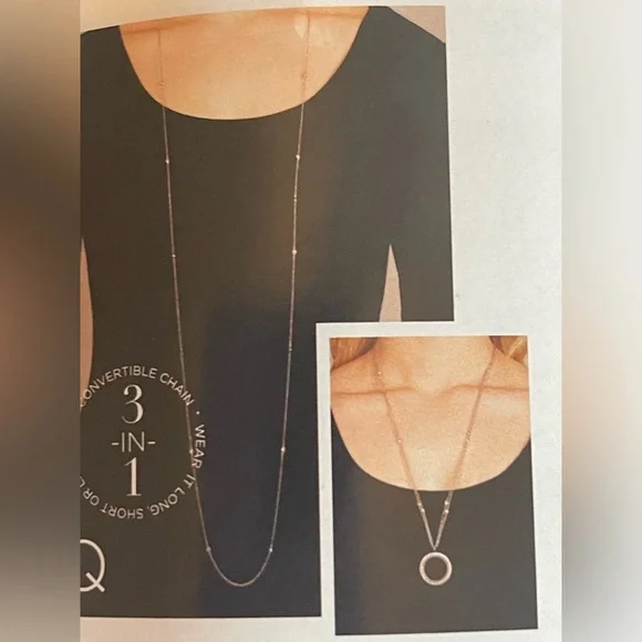 Origami Owl Rose Gold 52” Crystal Station Chain - Picture 7 of 7